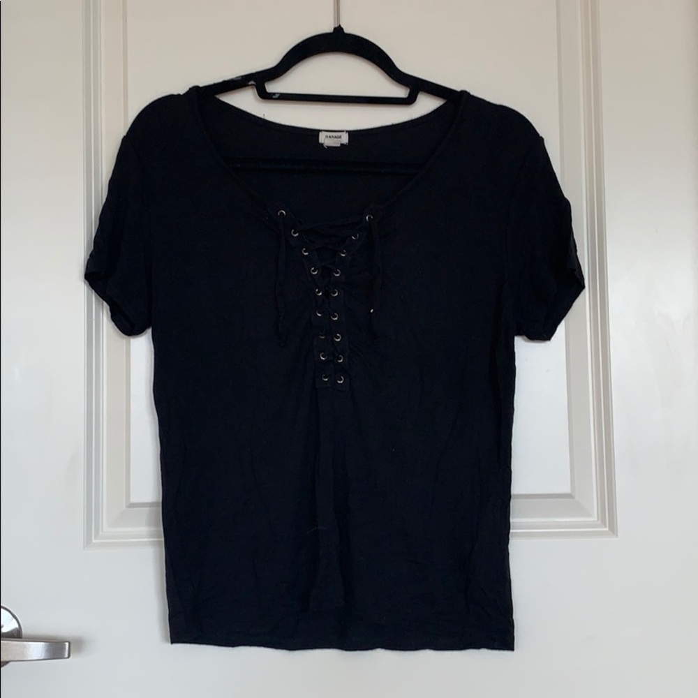 lace up shirt